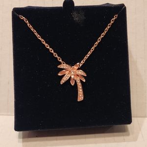 Bell and Rose Palm Tree Necklace